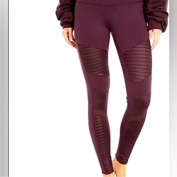 ALO Yoga Burgundy Moto Leggings - Picture 14 of 14